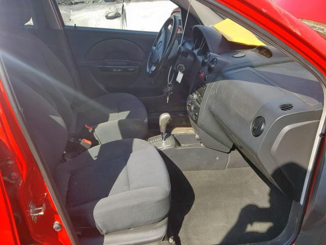 KL1TD66698B108821 - 2008 CHEVROLET AVEO BASE Қызыл фото 5