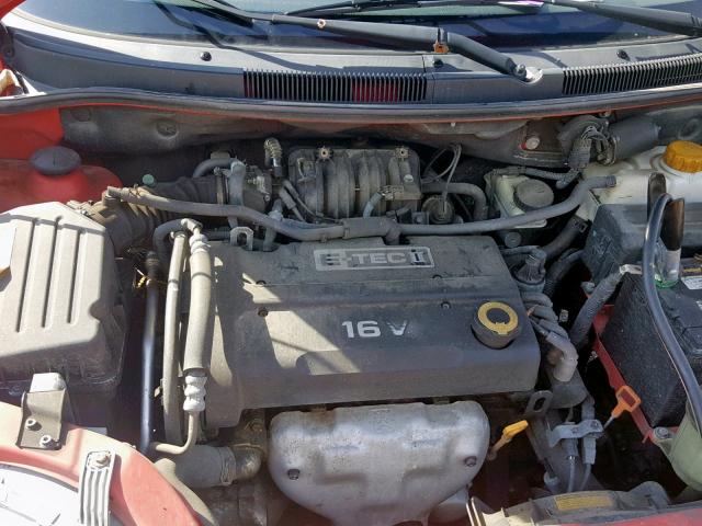 KL1TD66698B108821 - 2008 CHEVROLET AVEO BASE Қызыл фото 7