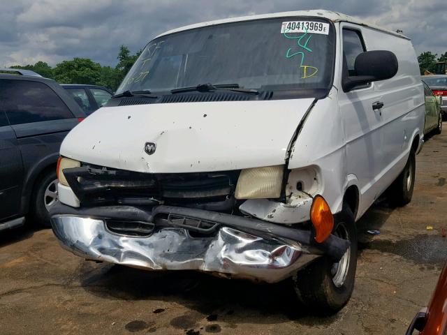 2B7HB11X2YK132265 - 2000 DODGE RAM VAN B1 WHITE photo 2