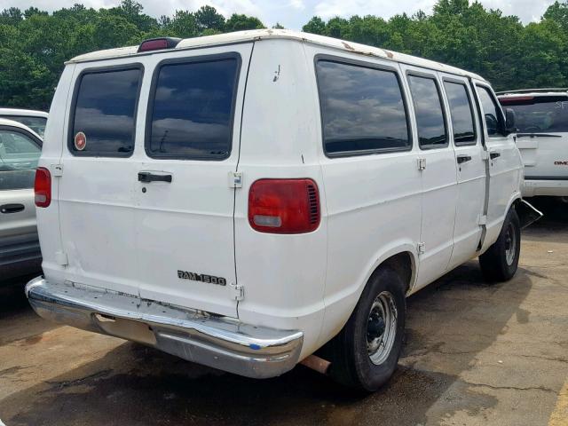 2B7HB11X2YK132265 - 2000 DODGE RAM VAN B1 WHITE photo 4