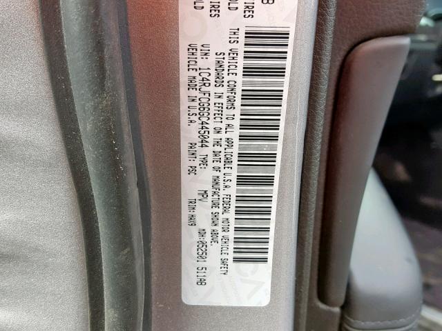 1C4RJFCG6GC445044 - 2016 JEEP GRAND CHER GRAY photo 10