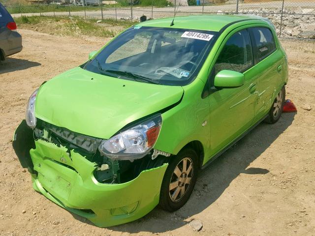 ML32A3HJ5EH003329 - 2014 MITSUBISHI MIRAGE DE GREEN photo 2