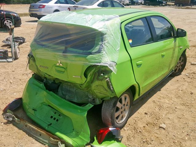 ML32A3HJ5EH003329 - 2014 MITSUBISHI MIRAGE DE GREEN photo 4