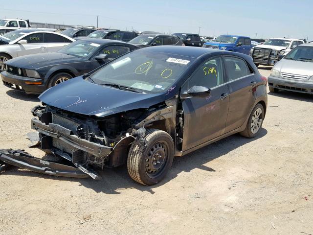 KMHD35LH5HU360761 - 2017 HYUNDAI ELANTRA GT BLACK photo 2