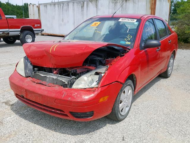 1FAFP34N97W165913 - 2007 FORD FOCUS ZX4 RED photo 2