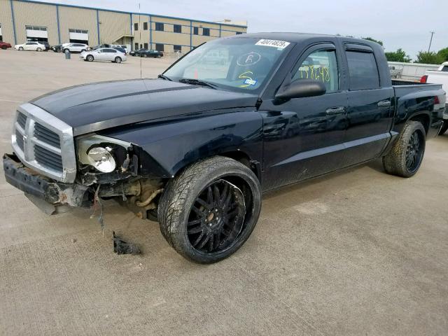 1D7HE48N35S126415 - 2005 DODGE DAKOTA QUA BLACK photo 2