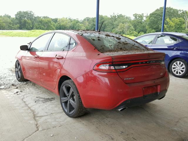 1C3CDFBB6FD101889 - 2015 DODGE DART SXT RED photo 3