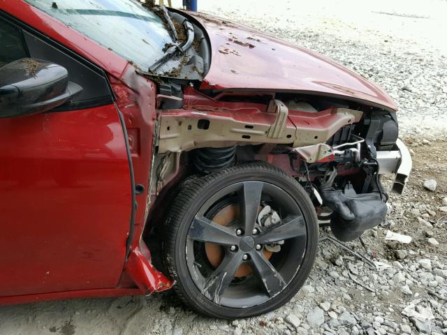 1C3CDFBB6FD101889 - 2015 DODGE DART SXT RED photo 9