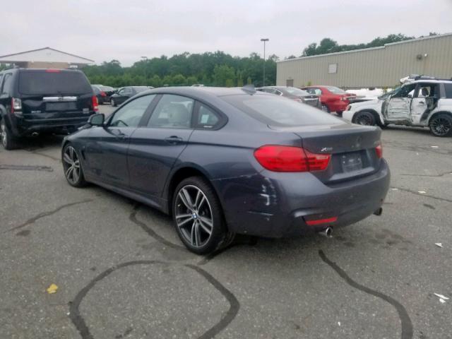 WBA4B3C5XFD670139 - 2015 BMW 435 XI GRAY photo 3