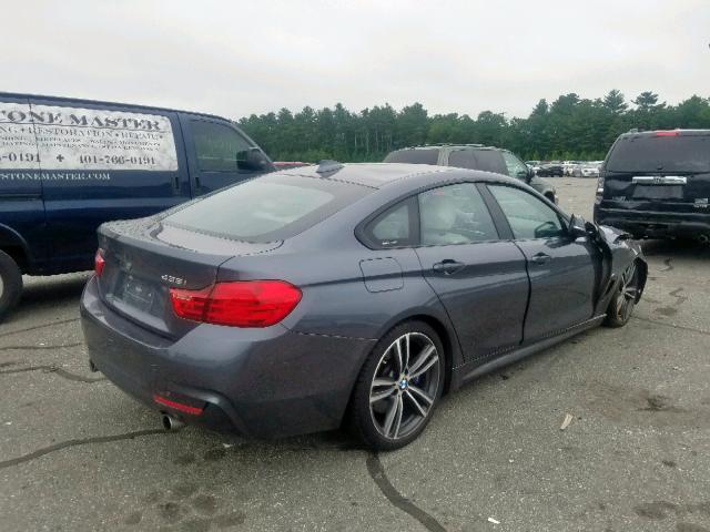 WBA4B3C5XFD670139 - 2015 BMW 435 XI GRAY photo 4