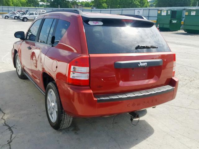 1J4FT47A29D189497 - 2009 JEEP COMPASS SP RED photo 3