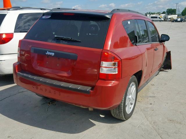 1J4FT47A29D189497 - 2009 JEEP COMPASS SP RED photo 4