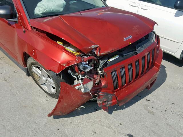 1J4FT47A29D189497 - 2009 JEEP COMPASS SP RED photo 9