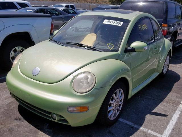 3VWCK31CX5M417337 - 2005 VOLKSWAGEN NEW BEETLE მწვანე ფოტო 2