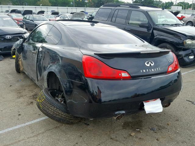 JNKCV64F19M653215 - 2009 INFINITI G37 BLACK photo 3