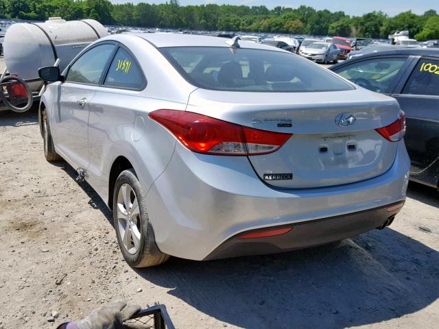 KMHDH6AE1DU020131 - 2013 HYUNDAI ELANTRA CO SILVER photo 3