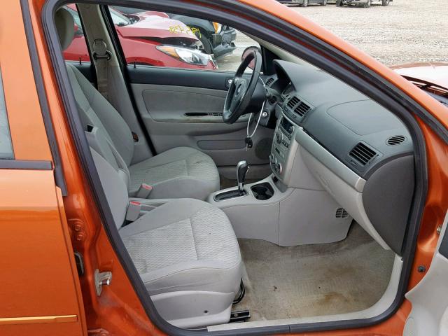 1G1AL55F077171315 - 2007 CHEVROLET COBALT LT ORANGE photo 5