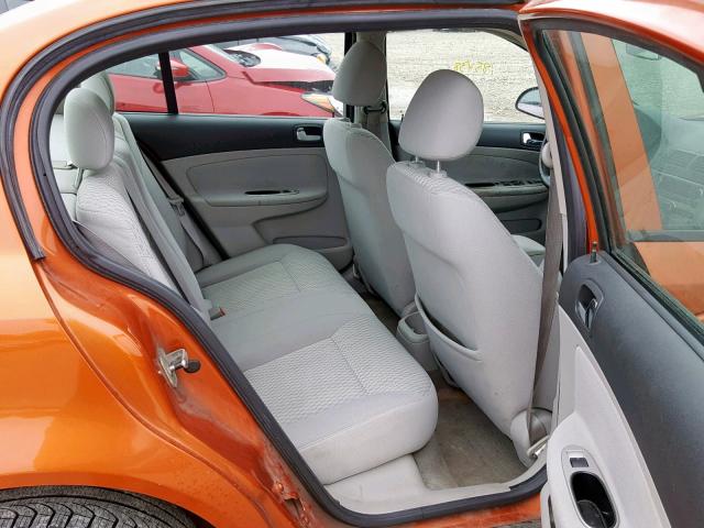 1G1AL55F077171315 - 2007 CHEVROLET COBALT LT ORANGE photo 6