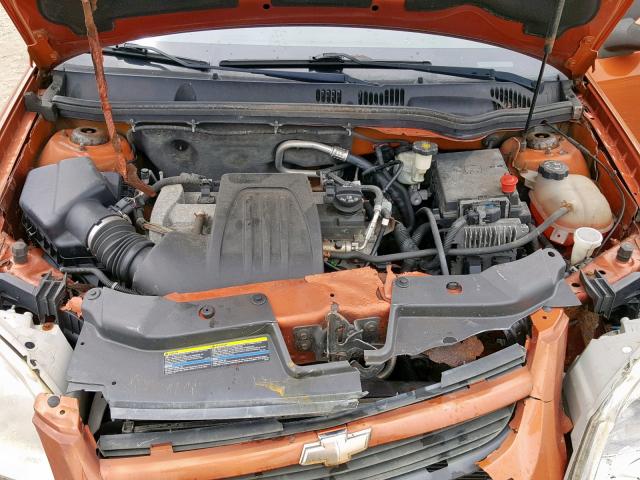 1G1AL55F077171315 - 2007 CHEVROLET COBALT LT ORANGE photo 7