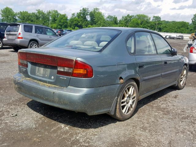 4S3BE635517202782 - 2001 SUBARU LEGACY L GREEN photo 4