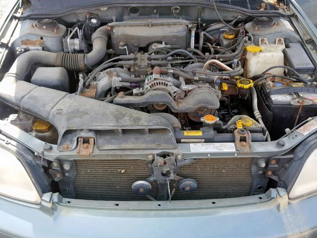 4S3BE635517202782 - 2001 SUBARU LEGACY L GREEN photo 7