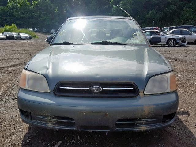 4S3BE635517202782 - 2001 SUBARU LEGACY L GREEN photo 9