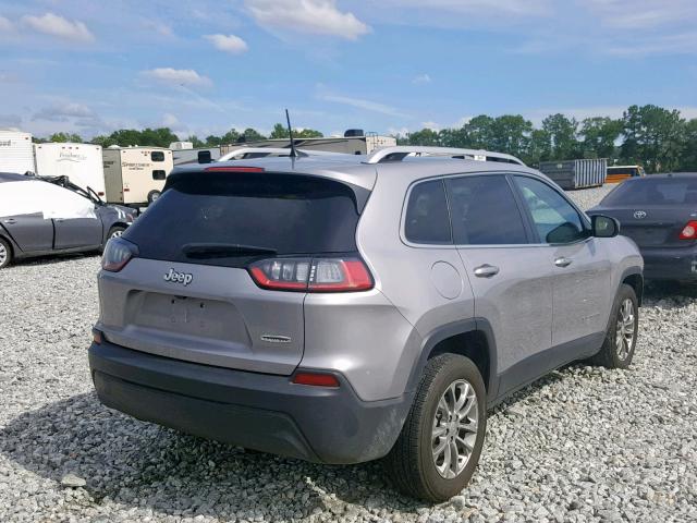 1C4PJLLB1KD202495 - 2019 JEEP CHEROKEE L SILVER photo 4