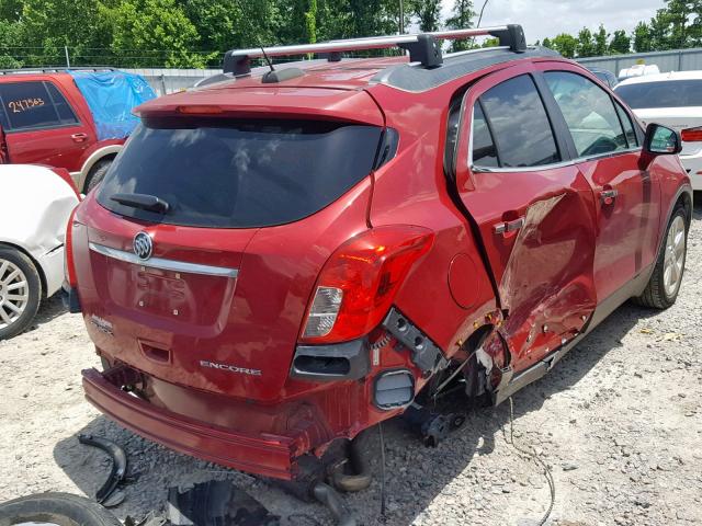 KL4CJASB0FB268620 - 2015 BUICK ENCORE RED photo 4