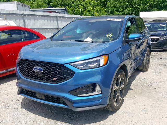 2FMPK4APXKBB27136 - 2019 FORD EDGE ST BLUE photo 2