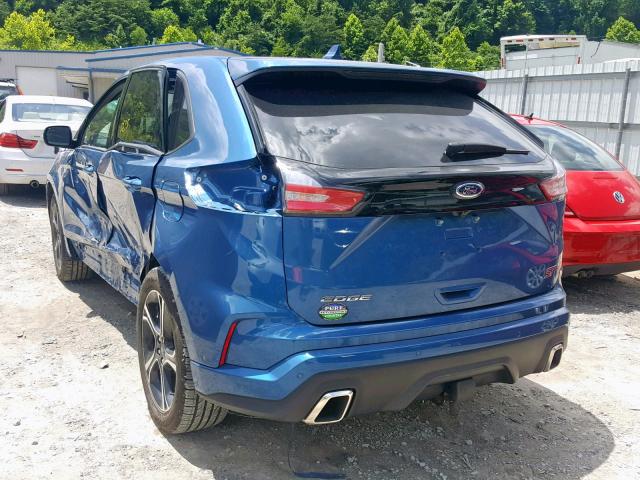 2FMPK4APXKBB27136 - 2019 FORD EDGE ST BLUE photo 3