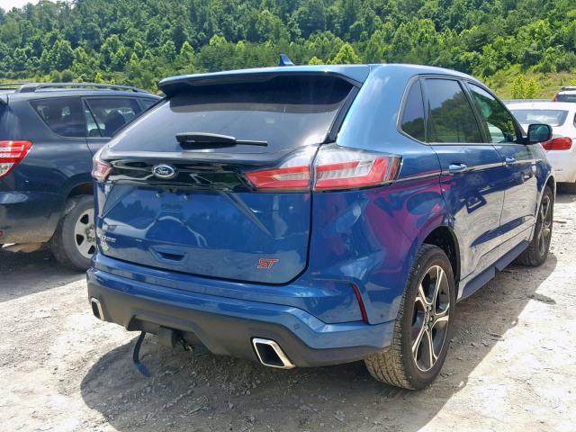 2FMPK4APXKBB27136 - 2019 FORD EDGE ST BLUE photo 4