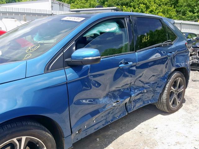 2FMPK4APXKBB27136 - 2019 FORD EDGE ST BLUE photo 9