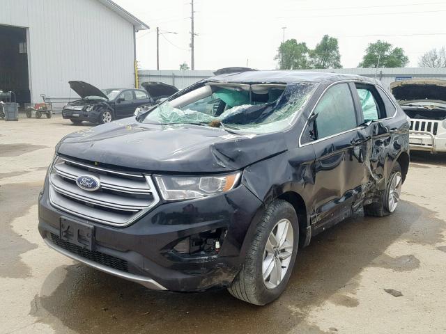 2FMPK4J93GBB82410 - 2016 FORD EDGE SEL BLACK photo 2