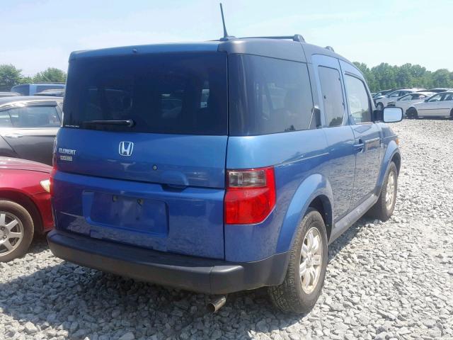 5J6YH28758L004719 - 2008 HONDA ELEMENT EX BLUE photo 4