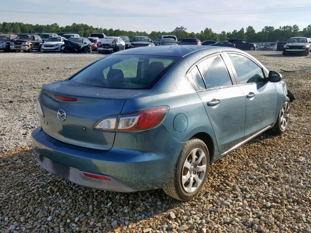 JM1BL1UG7B1439075 - 2011 MAZDA 3 I TEAL photo 4