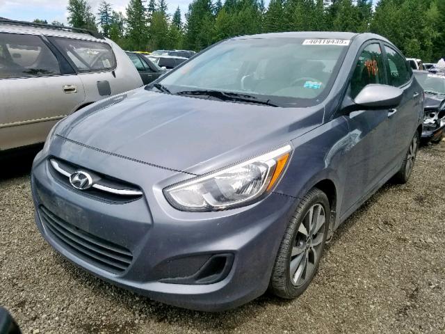 KMHCT4AEXHU275283 - 2017 HYUNDAI ACCENT SE GRAY photo 2