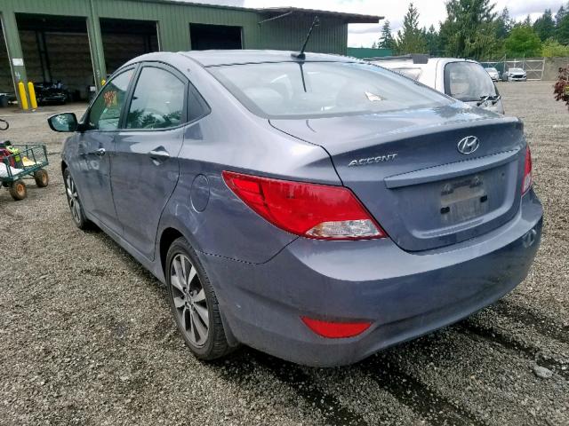 KMHCT4AEXHU275283 - 2017 HYUNDAI ACCENT SE GRAY photo 3