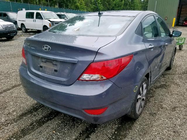 KMHCT4AEXHU275283 - 2017 HYUNDAI ACCENT SE GRAY photo 4