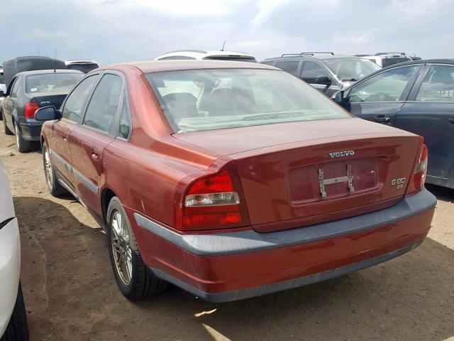 YV1TS94D911184269 - 2001 VOLVO S80 RED photo 3
