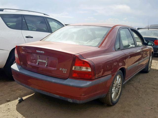 YV1TS94D911184269 - 2001 VOLVO S80 RED photo 4