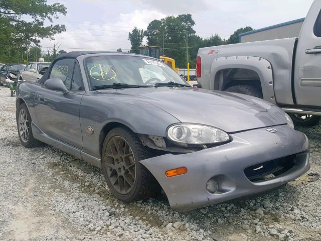 JM1NB353720225393 - 2002 MAZDA MX-5 MIATA GRAY photo 1