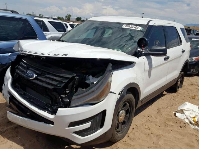 1FM5K8AT4HGD44419 - 2017 FORD EXPLORER P WHITE photo 2