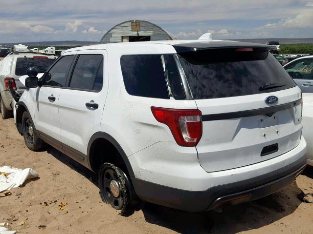 1FM5K8AT4HGD44419 - 2017 FORD EXPLORER P WHITE photo 3