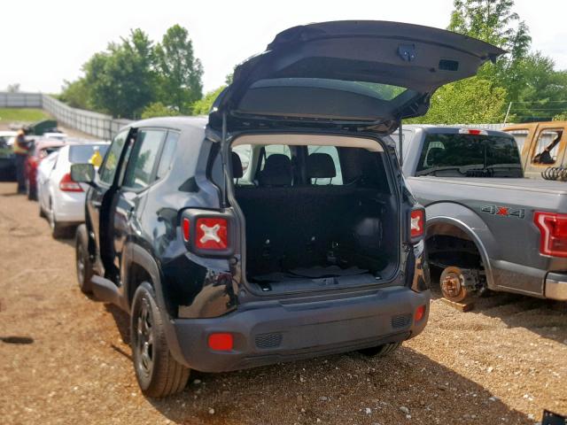 ZACCJBAB1JPJ01160 - 2018 JEEP RENEGADE S BLACK photo 3