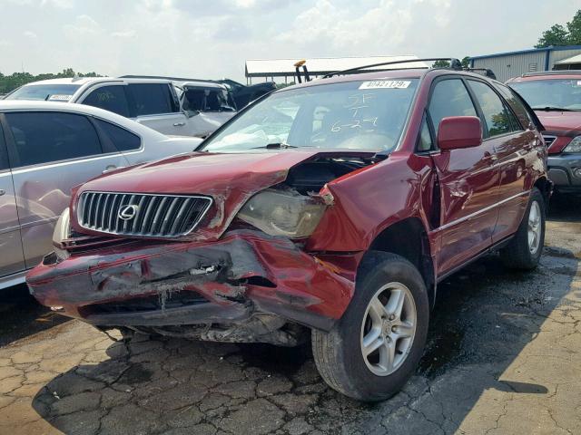 JT6HF10U8X0065500 - 1999 LEXUS RX 300 RED photo 2