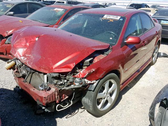 1YVHP80D155M52348 - 2005 MAZDA 6 S RED photo 2