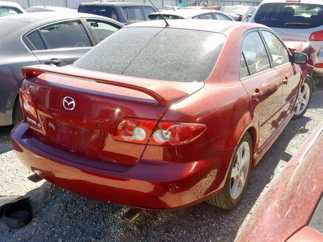 1YVHP80D155M52348 - 2005 MAZDA 6 S RED photo 4