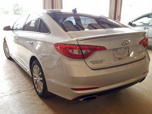 5NPE34AFXFH015740 - 2015 HYUNDAI SONATA SPO SILVER photo 3