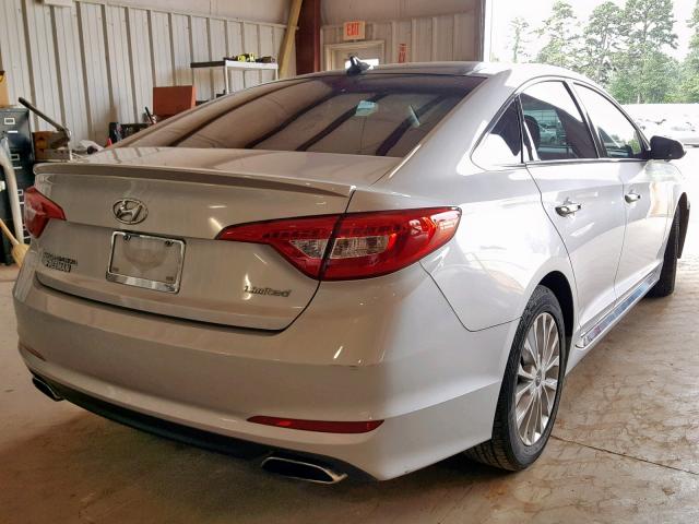 5NPE34AFXFH015740 - 2015 HYUNDAI SONATA SPO SILVER photo 4