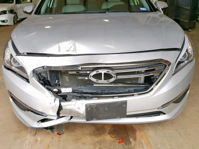 5NPE34AFXFH015740 - 2015 HYUNDAI SONATA SPO SILVER photo 9